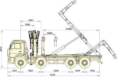 Мультилифт КС24/5700 с КМУ Epsilon на шасси Камаз 65201