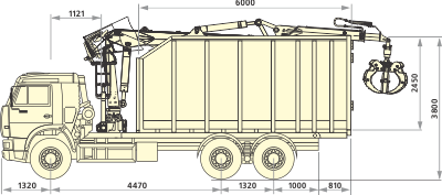 Ломовоз 33м3 на шасси КАМАЗ 65115-1095 