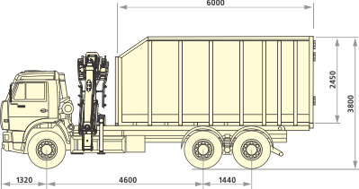 Ломовоз 33м3 на шасси КАМАЗ 6520-1076-06