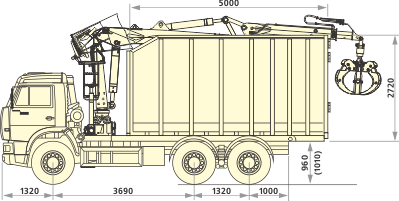 Ломовоз 27м3 на шасси КАМАЗ 65115-1071-1041 