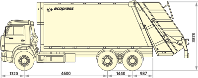 Мусоровоз 26м3 на шасси КАМАЗ 6520-1076-06 