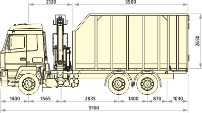 Ломовоз "Экопресс" МАЗ - 35м3