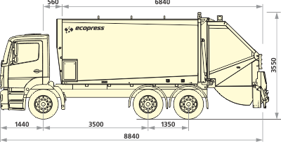 Мусоровоз BFE 22м3 на шасси Axor 2528L