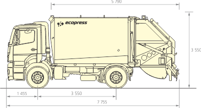 Мусоровоз BFE 16М3 на шасси Mercedes-Benz Axor R 1823