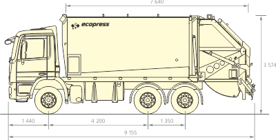 Мусоровоз BFE 26м3 на шасси Mercedes-Benz Actros 3336 