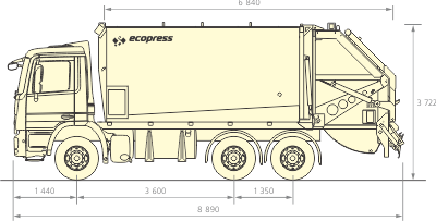 Мусоровоз BFE 22м3 на шасси Mercedes-Benz Actros 3336