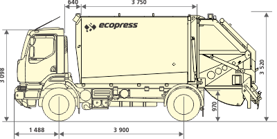 Мусоровоз BFE 16М3  на шасси Renault Premium Lander 4x2