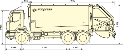 Мусоровоз BFE 26М3 на шасси Renault Kerax 380.34 6x4 HD