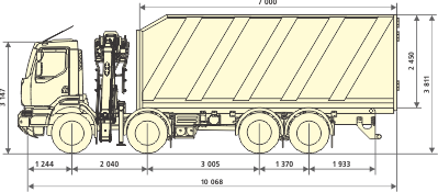 Ломовоз 38м3 на шасси Renault Kerax 440.42 8x4 HD